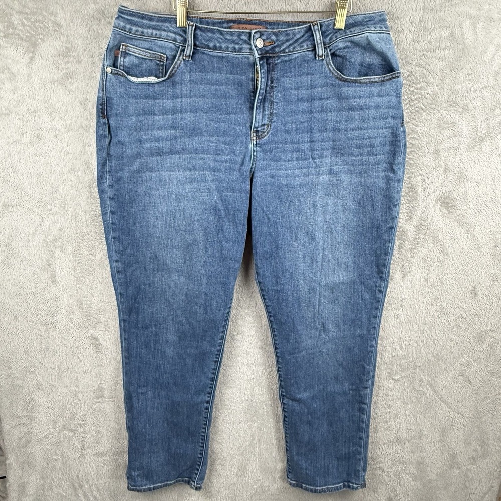 Judy Blue Jeans Womens 18W Boyfriend Fit High Waist Blue Stretch Denim Dark Wash